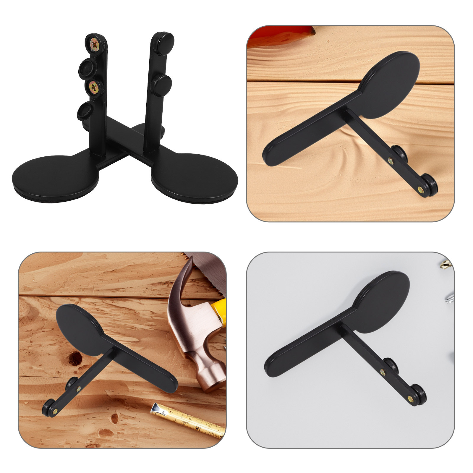 Desk Setup Organizer - زوج واحد من حوامل الألواح المعدنية