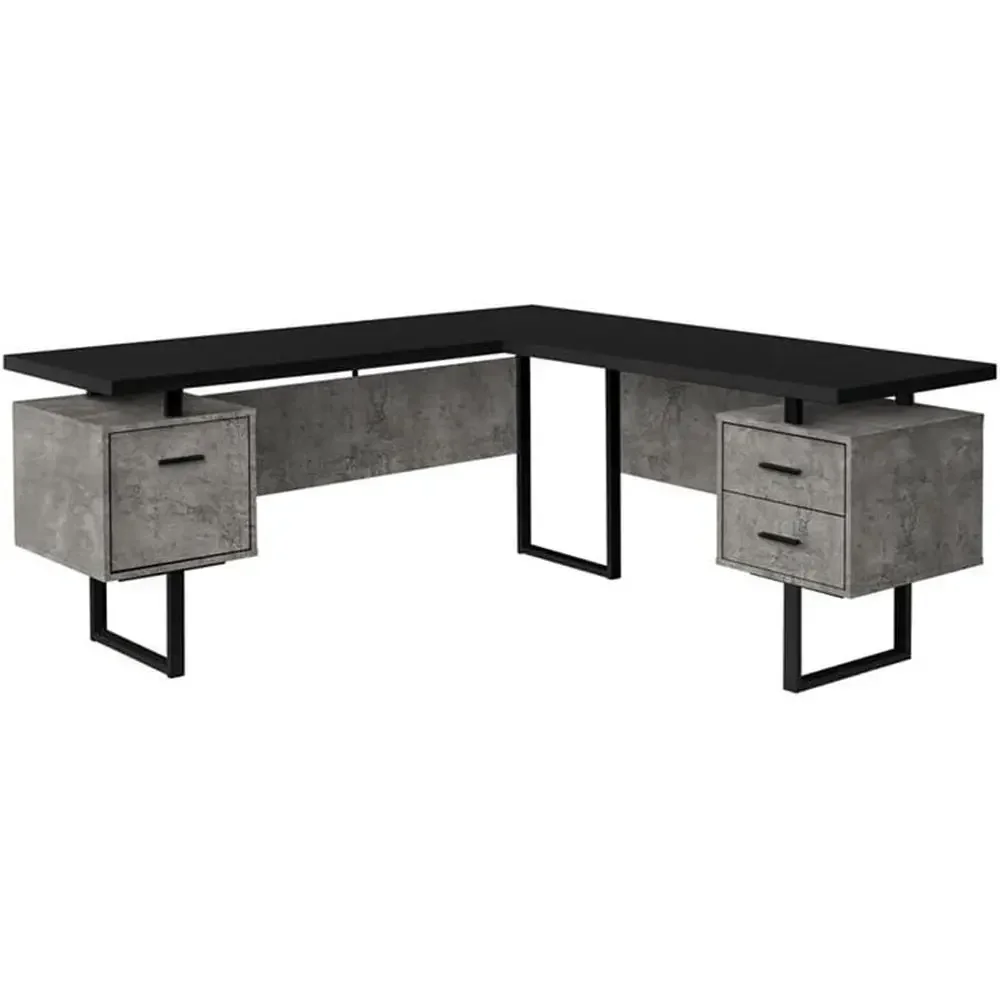 Desk Setup In Office - مكتب كمبيوتر على شكل حرف L