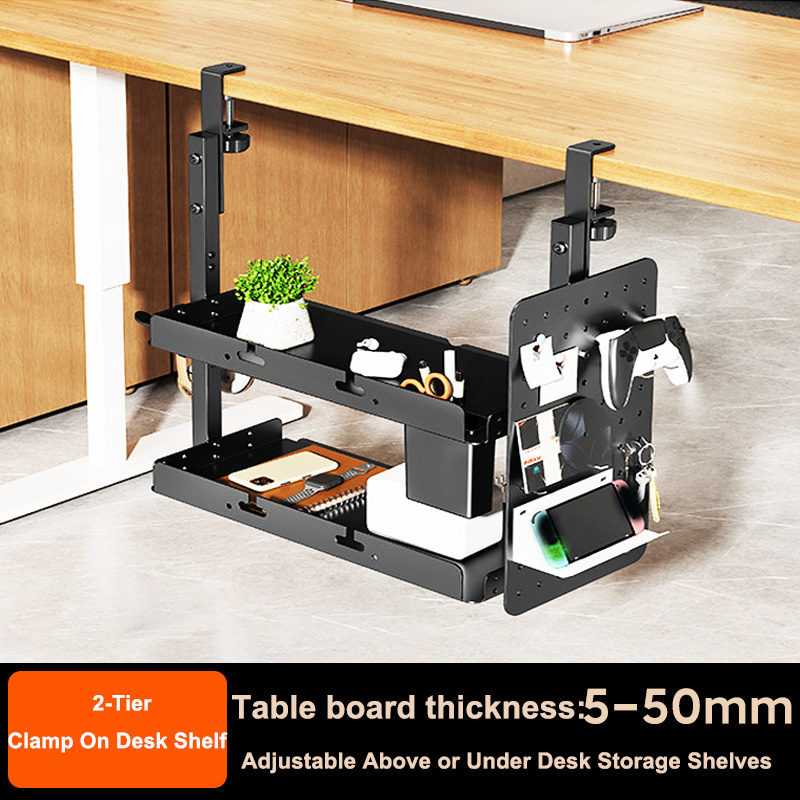 Desk Setup Organizer - وحدة رفوف ذات طبقتين مقاس 14