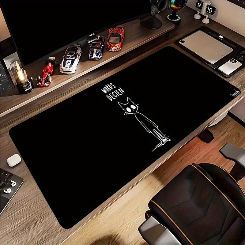 Desk Setup For Work - بساط ماوس ألعاب ممتد أسود متين