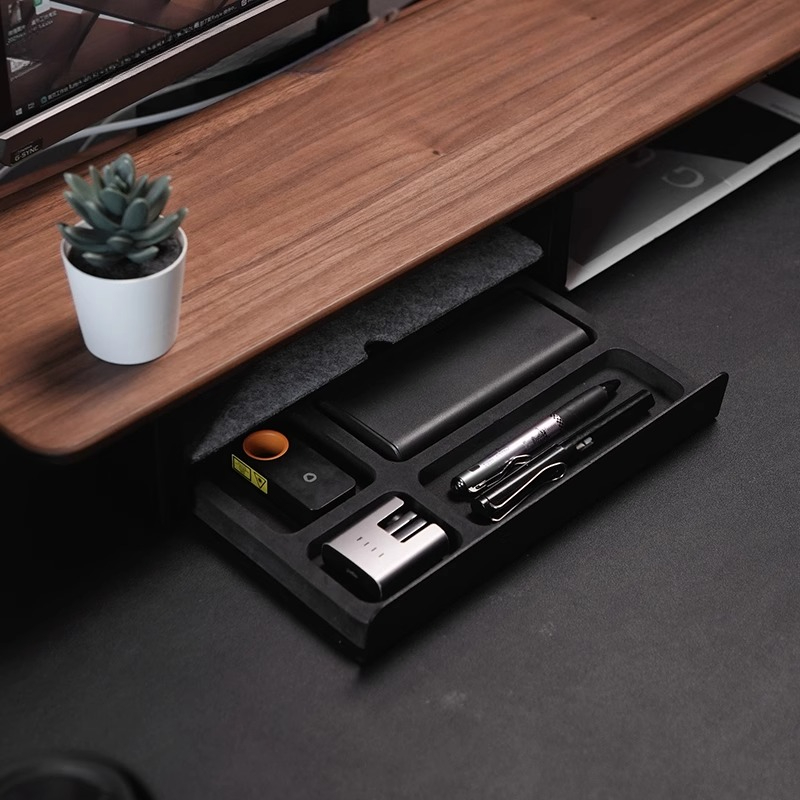 حامل شاشة، أدراج تخزين، منظم م - مراجعة Desk Setup In Office وسعره