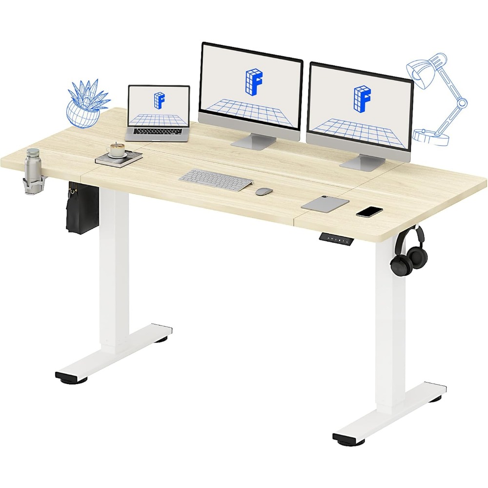 مكتب كهربائي قابل للوقوف من FL - مراجعة Desk Setup In Office وسعره