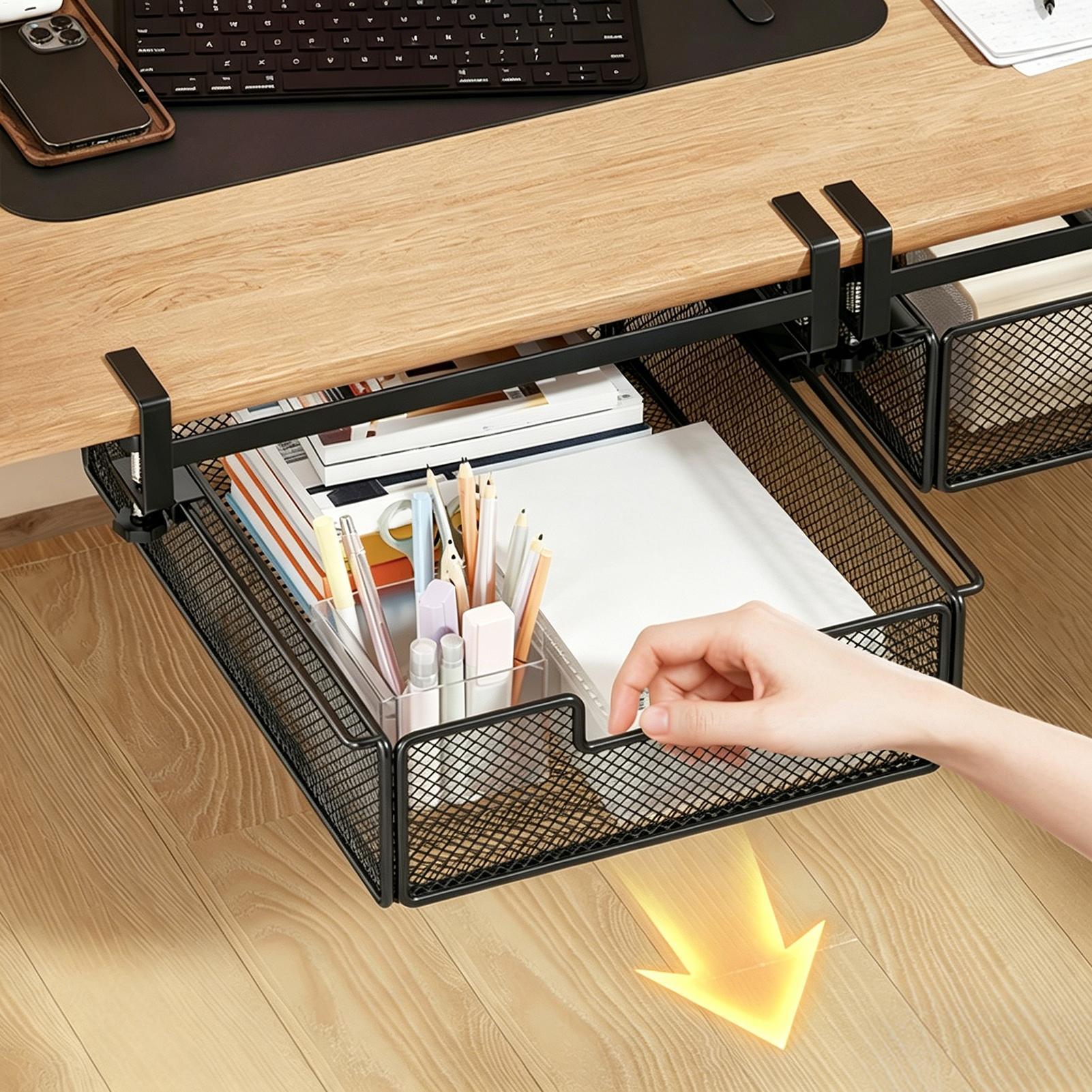 درج تخزين منزلق تحت المكتب بدو - مراجعة Desk Setup Organizer وسعره