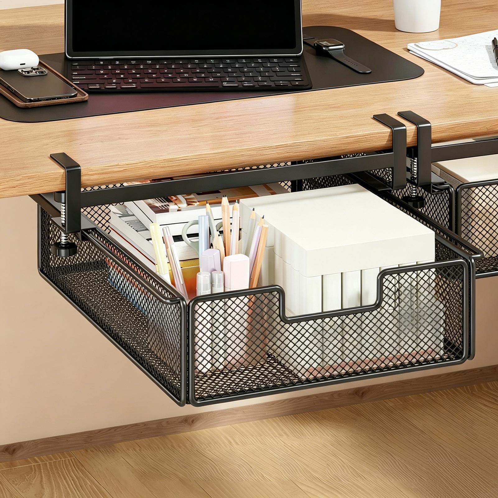 درج تخزين منزلق تحت المكتب بدو - مراجعة Desk Setup Organizer وسعره