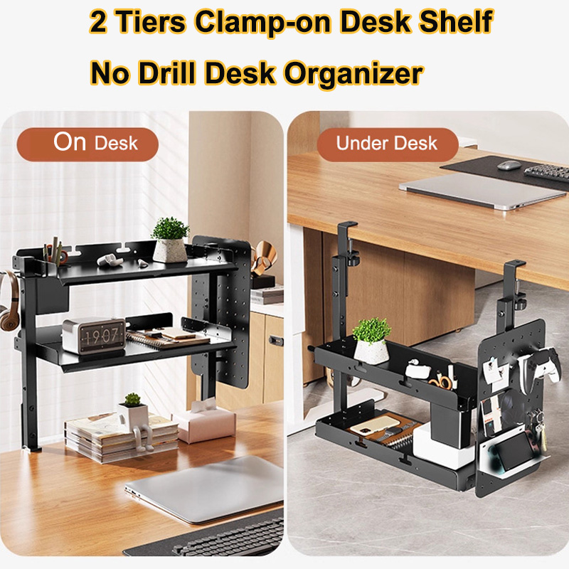 وحدة رفوف ذات طبقتين مقاس 14 ب - مراجعة Desk Setup Organizer وسعره