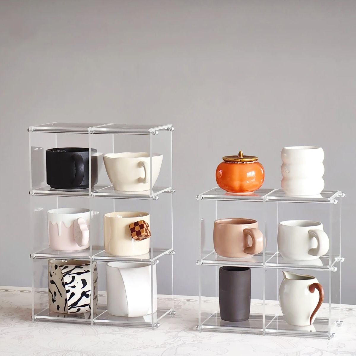 الاكريليك عرض الرف أكواب تخزين - مراجعة Desk Setup Organizer وسعره