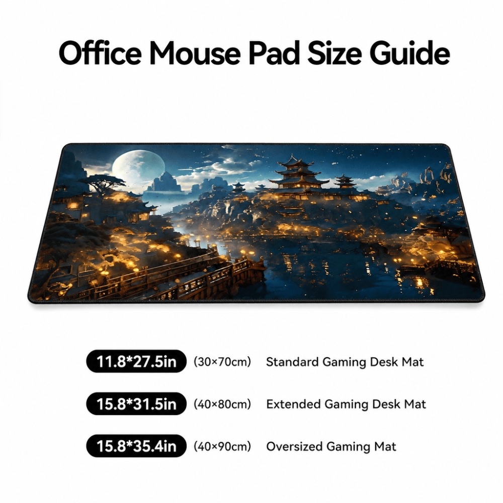 مفرش طاولة ممدود بطباعة قمر ال - مراجعة Desk Setup For Work وسعره