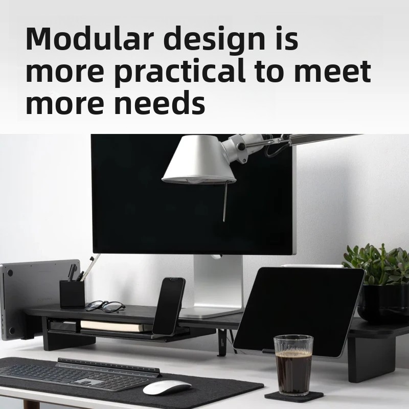 حامل شاشة من الخشب الصلب، حامل - مراجعة Desk Setup In Office وسعره