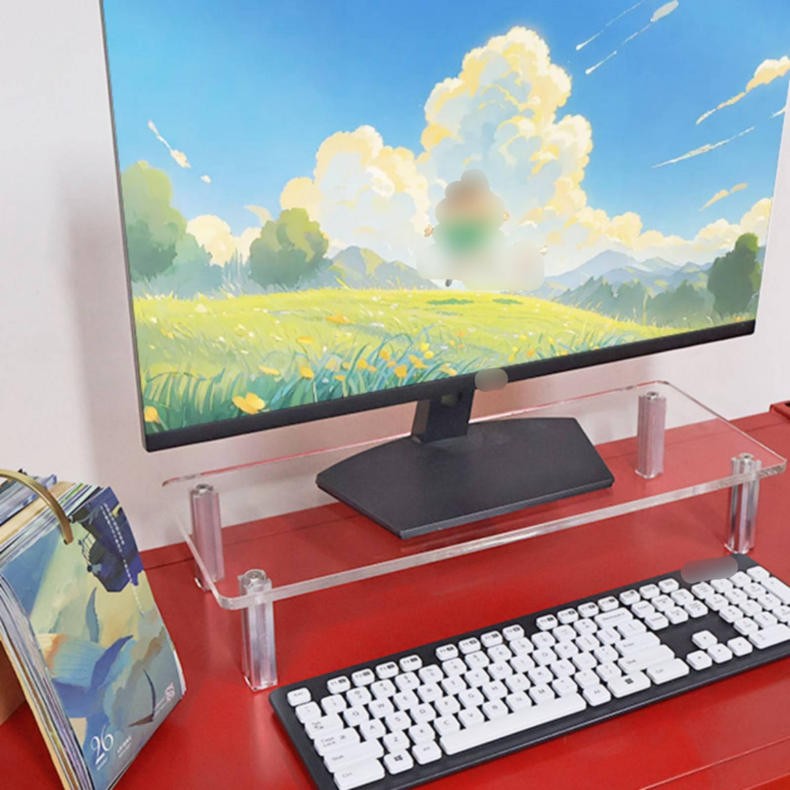 حامل شاشة أكريليك شفاف وسهل ال - مراجعة Desk Setup Organizer وسعره