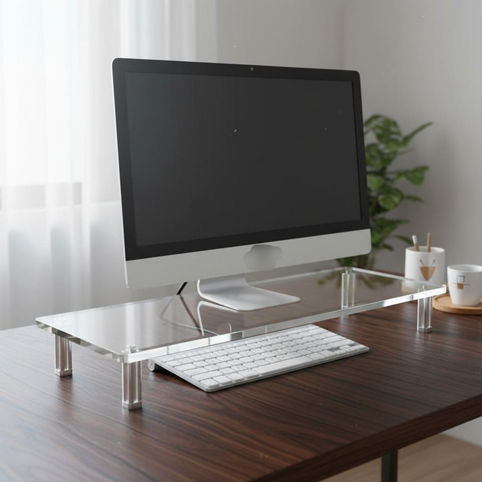 حامل شاشة أكريليك شفاف وسهل ال - مراجعة Desk Setup Organizer وسعره