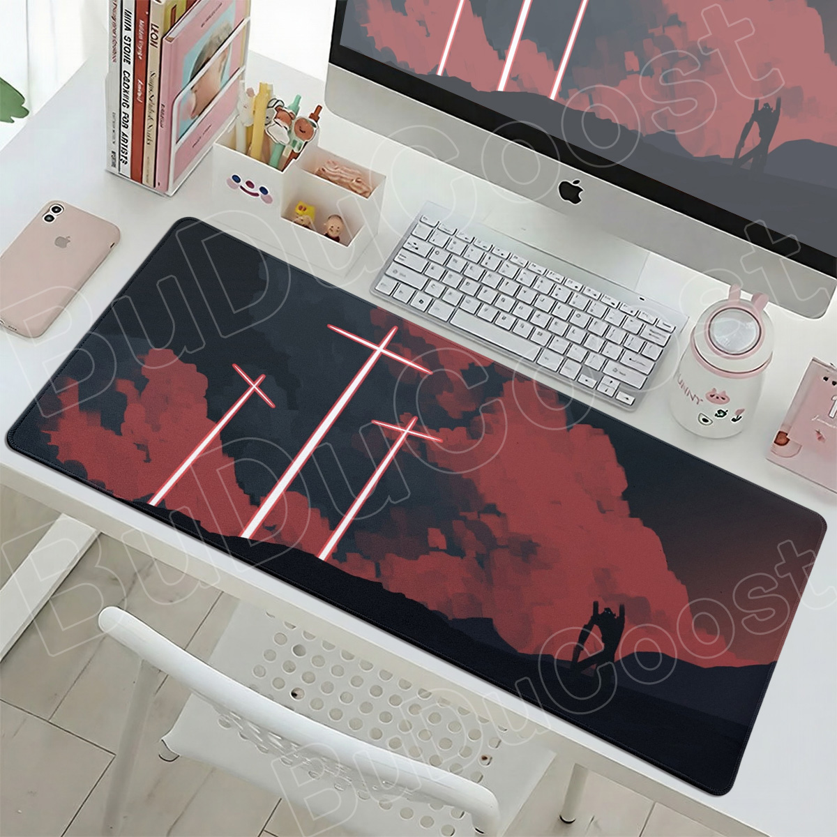 سجادة ماوس بتصميم فتاة الأنمي  - مراجعة Desk Setup Anime وسعره