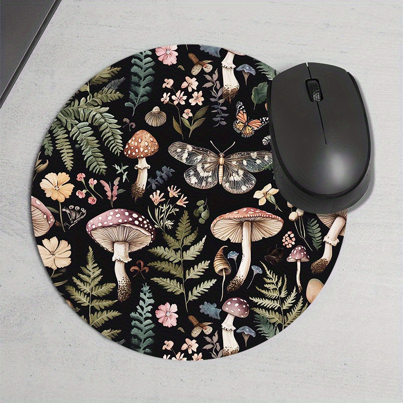 سجادة ماوس دائرية بتصميم غابة، - مراجعة Desk Setup In Office وسعره
